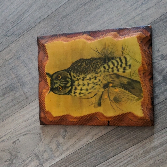 Wooden Owl hanging - Picture 1 of 3